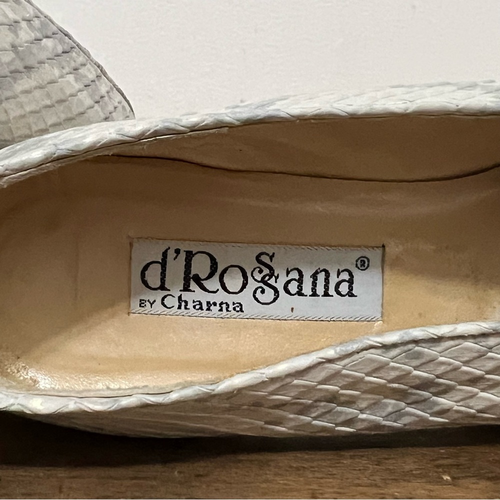 Vintage d’Rossana by Charna Cadi Leather Snakeskin Pumps - Picture 8 of 9